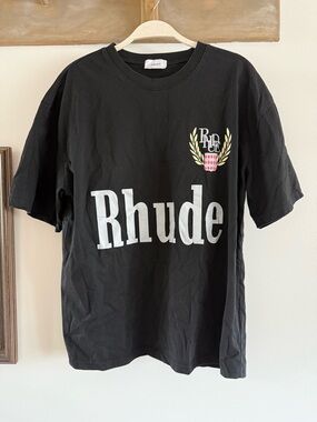 Rhude Black Logo Tee